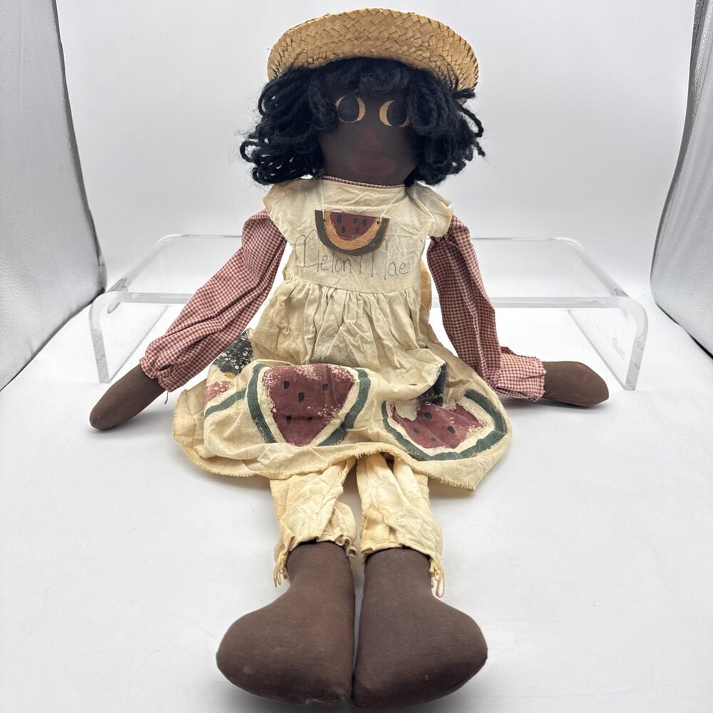 Vtg 26" Completed Kit African-American Doll Hickety Pickety Melon Mae Primitive